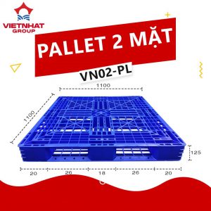 Pallet nhựa VN02-PL màu xanh 